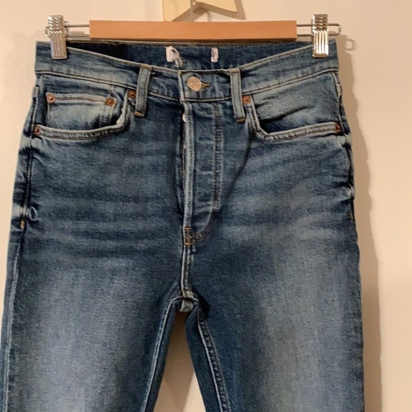 Re/Done High Rise Ankle Crop Jeans 26 - Picture 4 of 15
